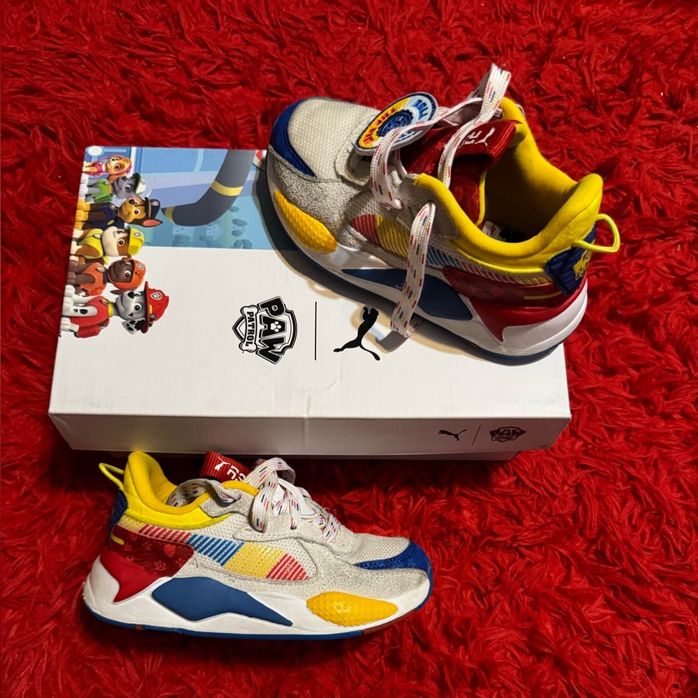 Puma Colorful Kids' Sneakers with Paw Patrol, red blue and yellow! Original box